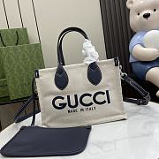 Gucci Canvas Logo Black Tote - 28x19.5x12cm - 1