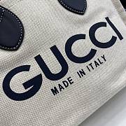 Gucci Canvas Logo Black Tote - 28x19.5x12cm - 2