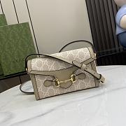 Gucci Horsebit 1955 Mini Bag Beige Ebony Grey - 18x15x2cm - 1