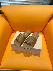 Miumiu Brown Leather Slippers - 1