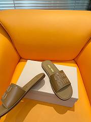 Miumiu Brown Leather Slippers - 3