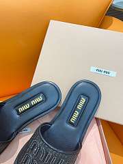 Miumiu Black Leather Slippers 01 - 5