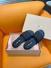 Miumiu Black Leather Slippers 01 - 3