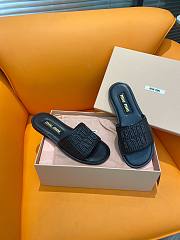 Miumiu Black Leather Slippers 01 - 2