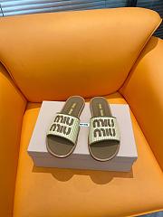 Miumiu Beige&Brown Slippers - 1