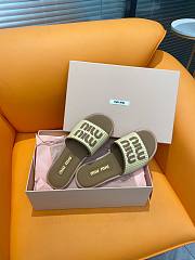 Miumiu Beige&Brown Slippers - 3