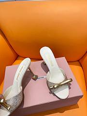 Miumiu Silver Crystals Sandals - 3