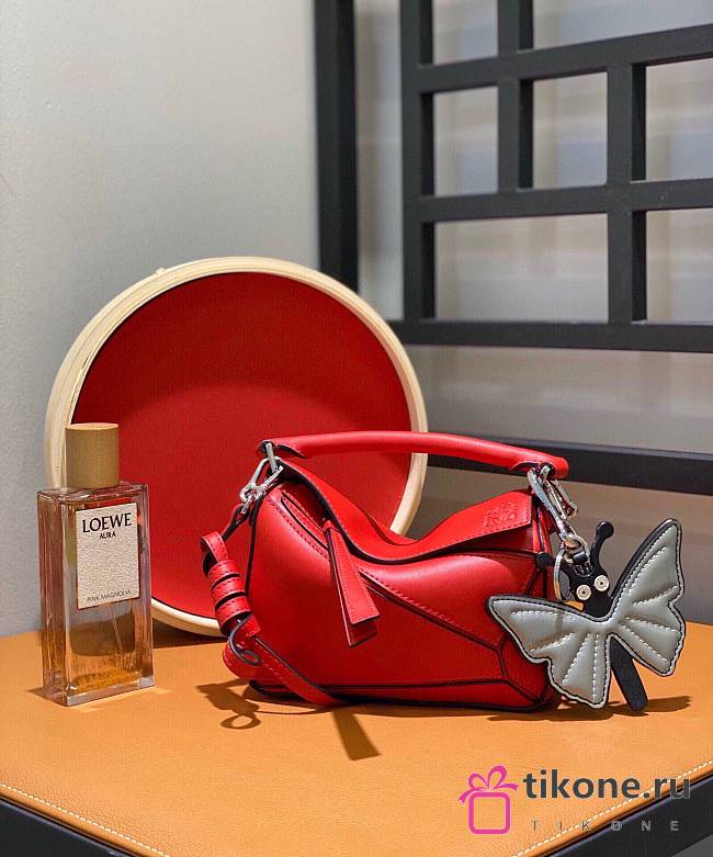 Loewe Mini Puzzle Bag In Red - 18x7.5x12cm - 1