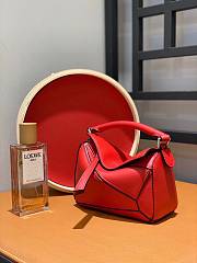 Loewe Mini Puzzle Bag In Red - 18x7.5x12cm - 4