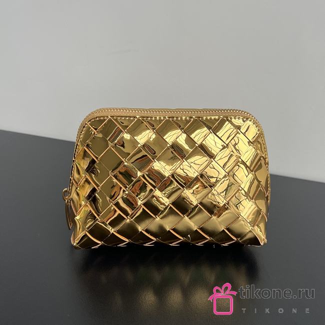 Bottega Veneta Gold Pouch - 16.5x10.5x9cm - 1