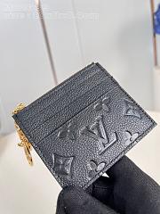 Louis Vuitton M82639 Black Flora Card Holder - 10x8.5x0.4cm - 4