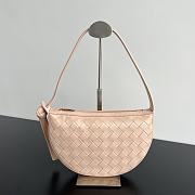 Bottega Veneta Sunrise Half Moon Bag In Pink - 23x15x4cm - 1