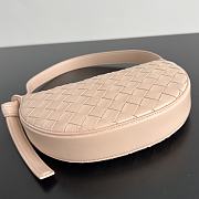 Bottega Veneta Sunrise Half Moon Bag In Pink - 23x15x4cm - 4