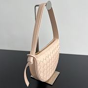 Bottega Veneta Sunrise Half Moon Bag In Pink - 23x15x4cm - 3