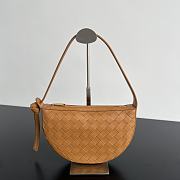 Bottega Veneta Sunrise Half Moon Bag In Brown - 23x15x4cm - 1