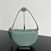 Bottega Veneta Sunrise Half Moon Bag In Green - 23x15x4cm - 1