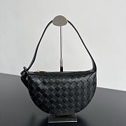 Bottega Veneta Sunrise Half Moon Bag In Black - 23x15x4cm - 1