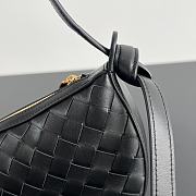 Bottega Veneta Sunrise Half Moon Bag In Black - 23x15x4cm - 2