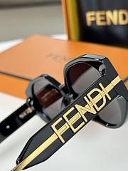 Fendi Logo Black Sunglasses - 5