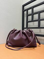 Loewe Burgundy Calfskin Flamenco Pouch 30cm - 3