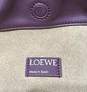 Loewe Burgundy Calfskin Flamenco Pouch 30cm - 2