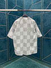 Louis Vuitton Grey Short-Sleeved Officer Collar Shirt - 4