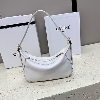 Celine Small Romy In Supple Calfskin White - 19x14x5cm