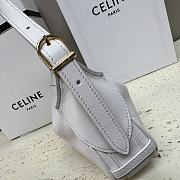 Celine Small Romy In Supple Calfskin White - 19x14x5cm - 3