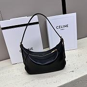 Celine Small Romy In Supple Calfskin Black - 19x14x5cm - 3