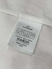 Dior White Cotton Poplin Blouse  - 4