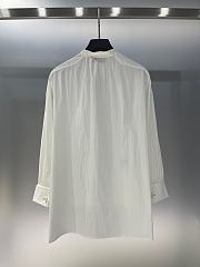 Dior White Cotton Poplin Blouse  - 3