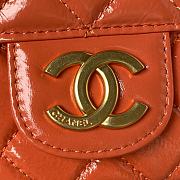 Chanel Hobo Orange Lambskin Handbag - 21.5×22.5×7cm - 2