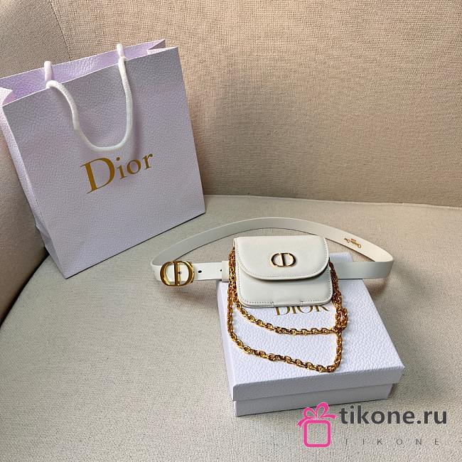 Dior White Leather Belt Bag 2cm - 1