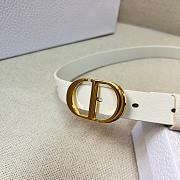 Dior White Leather Belt Bag 2cm - 5