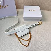 Dior White Leather Belt Bag 2cm - 2