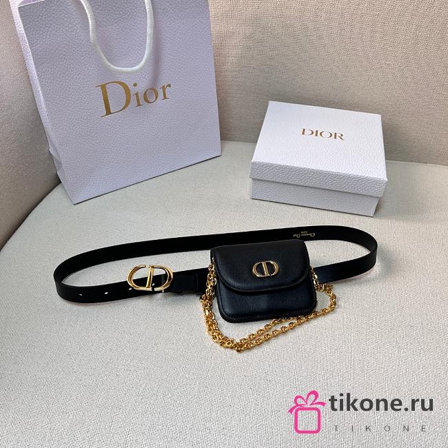 Dior Black Leather Belt Bag 2cm - 1