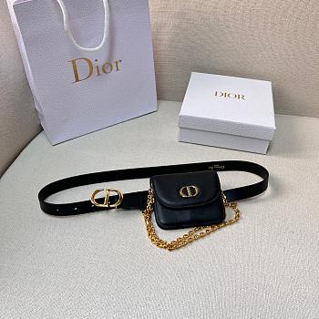 Dior Black Leather Belt Bag 2cm