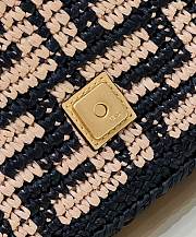 Fendi Raffia Baguette Natural Black Paglia - 27x15x6cm - 4