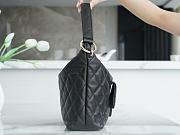 Chanel Small Maxi Hobo Black Lambskin Bag - 22.5x28x13cm - 5