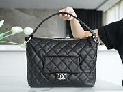 Chanel Small Maxi Hobo Black Lambskin Bag - 22.5x28x13cm - 3