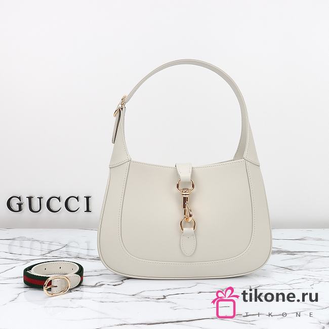 Gucci Jackie 1961 Rosso Ancora White Handbag - 28x19x4.5cm - 1