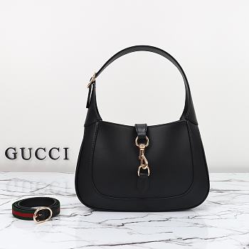 Gucci Jackie 1961 Rosso Ancora Black Handbag - 28x19x4.5cm