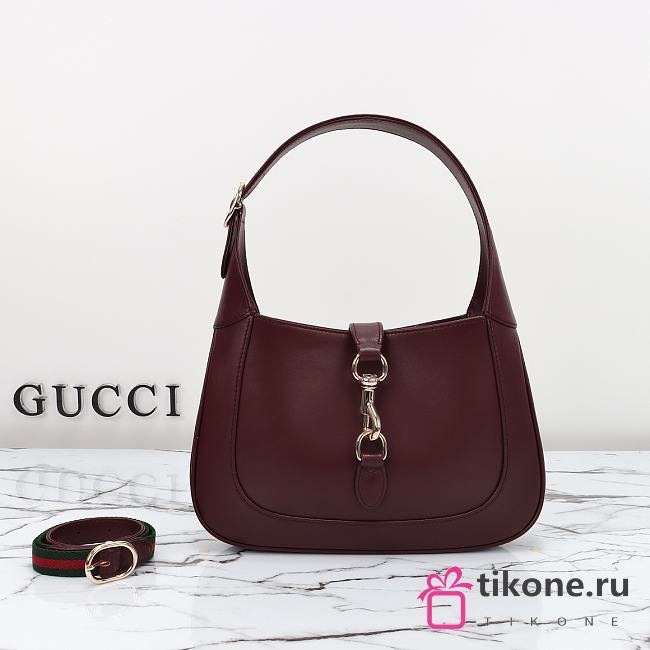 Gucci Jackie 1961 Rosso Ancora Dark Red Handbag - 28x19x4.5cm - 1