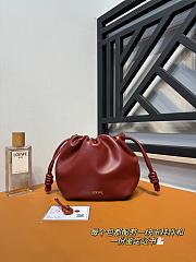 Loewe Small Red Calfskin Flamenco Pouch - 23x17x5.5cm - 1