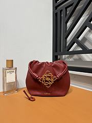 Loewe Small Red Calfskin Flamenco Pouch - 23x17x5.5cm - 2