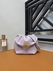 Loewe Small Light Violet Calfskin Flamenco Pouch - 23x17x5.5cm - 1