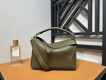 Loewe Mini Puzzle Bag In Olive Color - 24x10x14cm