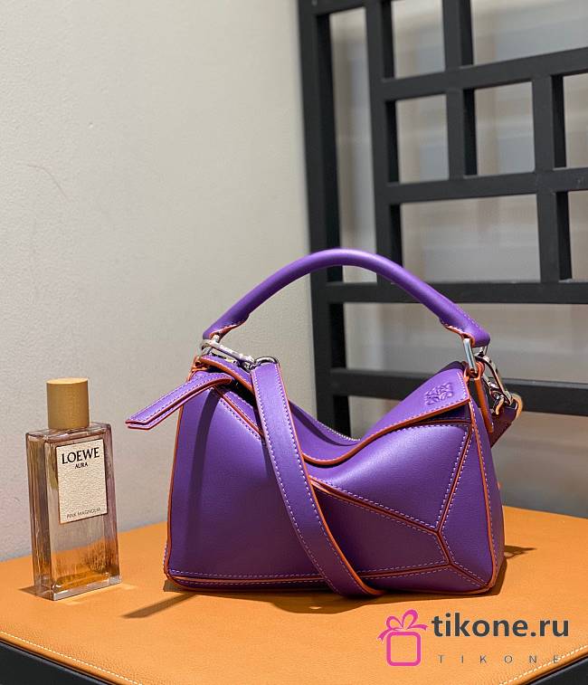 Loewe Mini Puzzle Bag In Violet Color - 24x10x14cm - 1