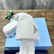 Prada Platform Perforated Sandal White - 3