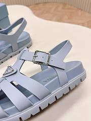 Prada Foam Rubber Blue Sandals - 5